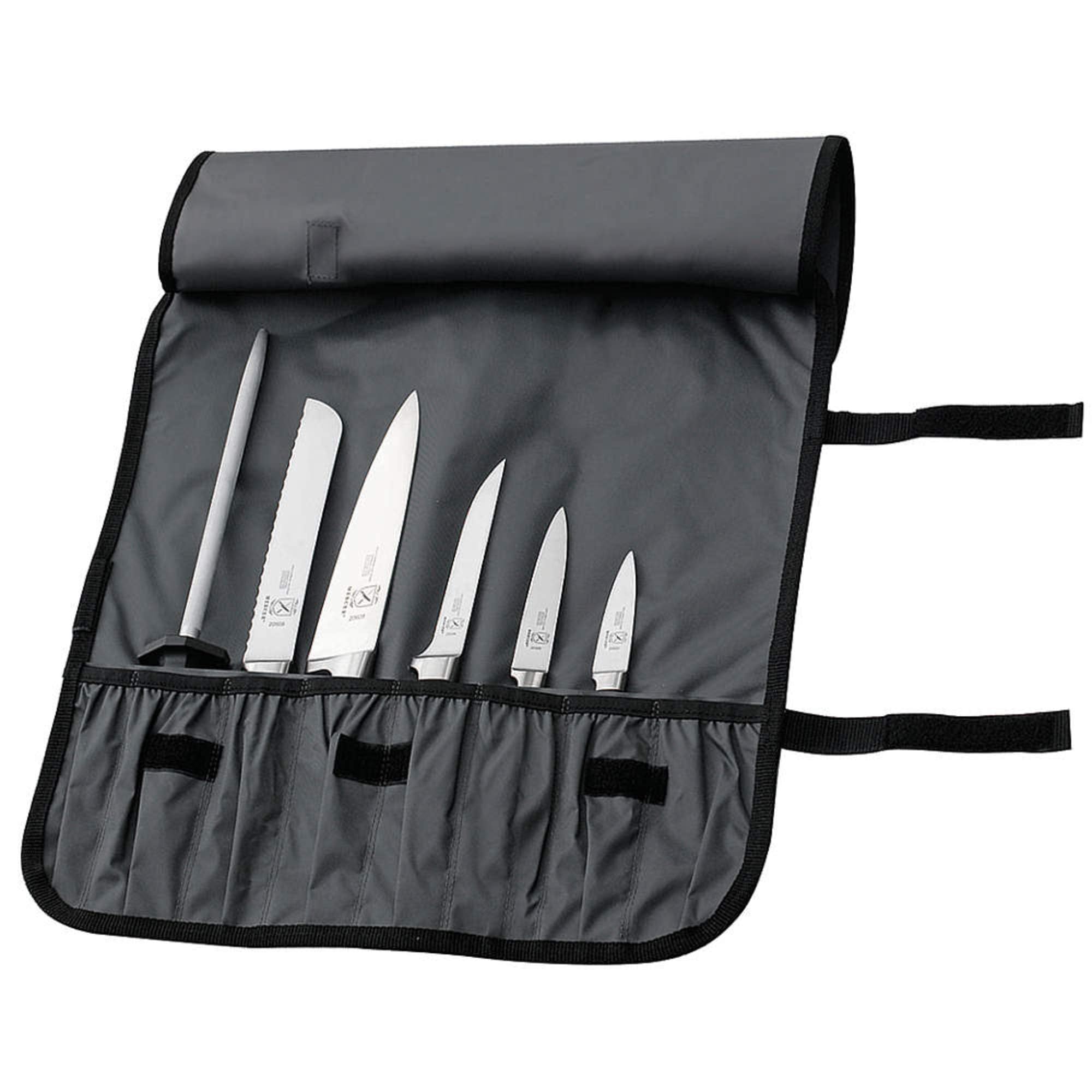 Mercer Culinary M30007M 7 Pocket Knife Roll Black
